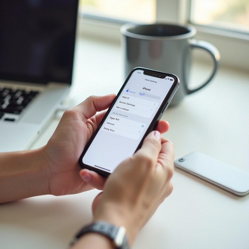 تحديث إعدادات حساب Apple