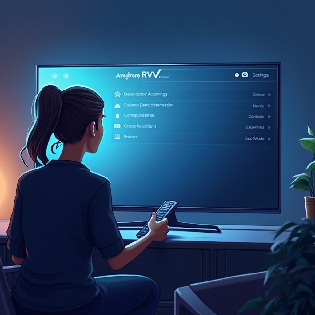 تعتيم تلفاز سامسونج مع إيقاف وضع توفير الطاقة