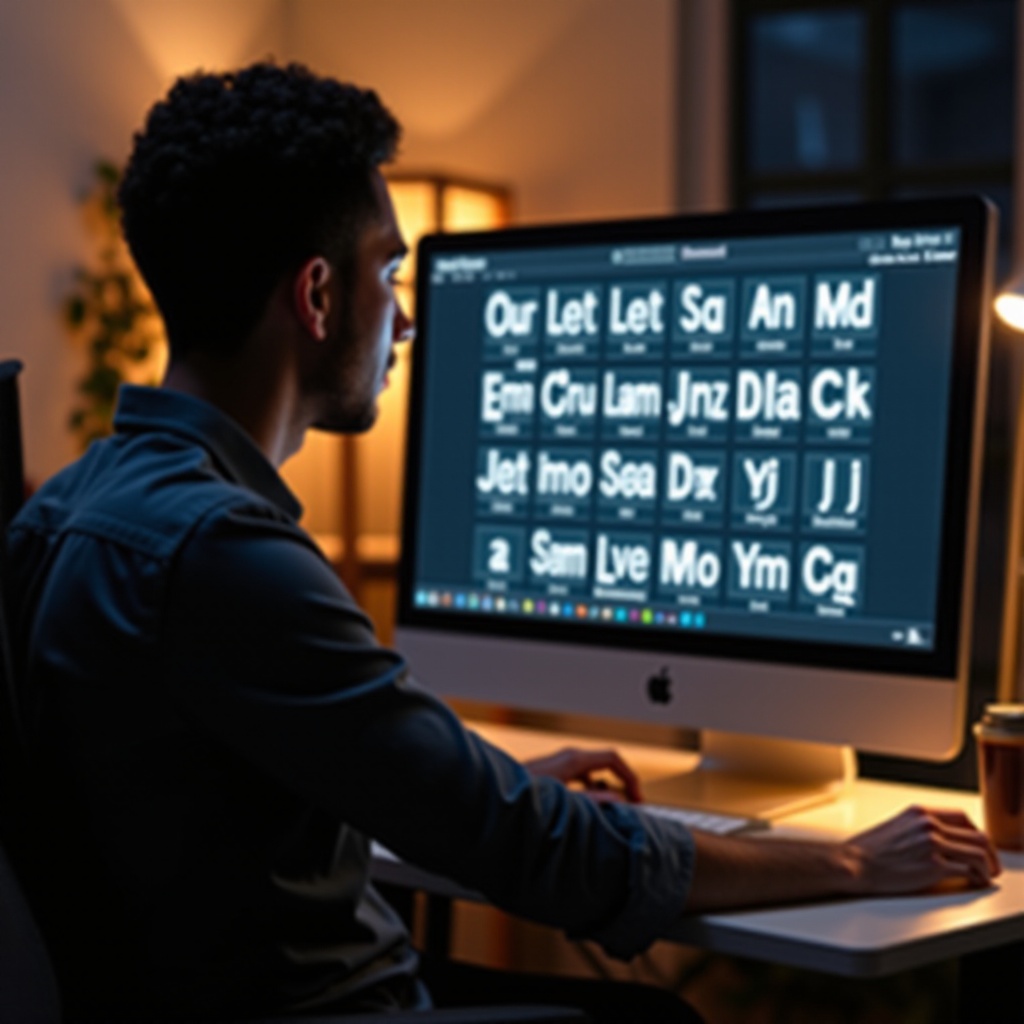 como mudar a fonte do computador