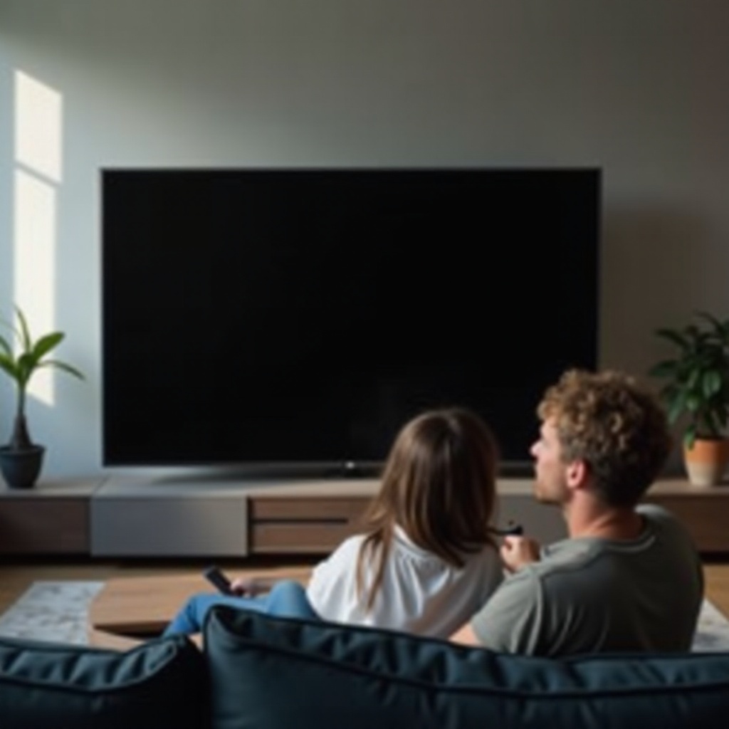 layar TV Element berwarna hitam