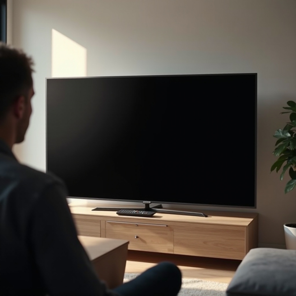 a tela da TV Element está preta