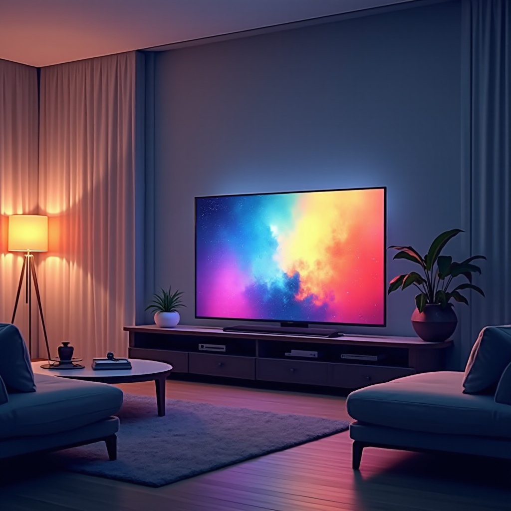 peredupan TV Samsung dengan mode hemat daya mati