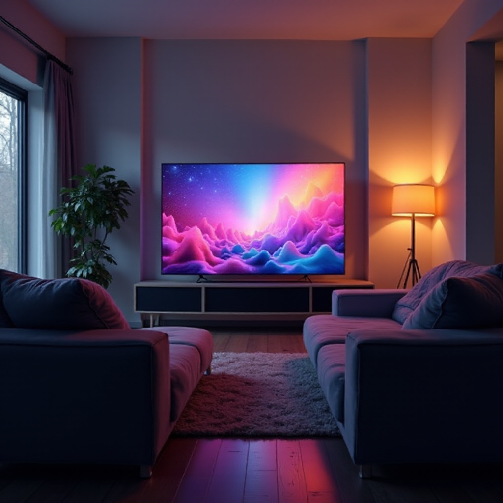 TV Samsung làm mờ với chế độ tiết kiệm năng lượng tắt